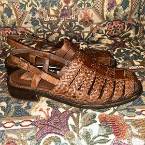 Brown Leather Fisherman Sandals